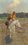Franz Roubaud The Return from the Hunt oil painting picture wholesale
